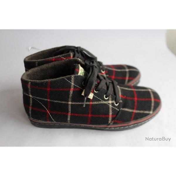 SIMPLE eco sneaks chaussures homme vintage  carreaux T43