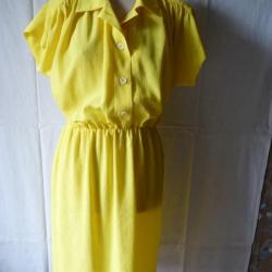 Robe TED LAPIDUS soie jaune T 40