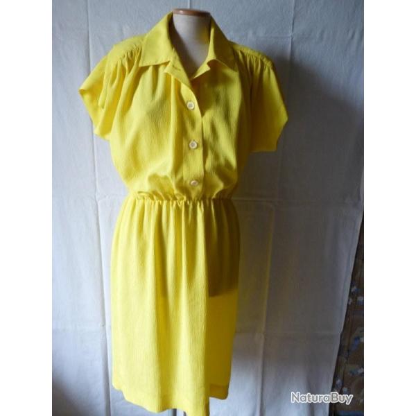 Robe TED LAPIDUS soie jaune T 40