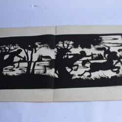 Ancienne silhouette panoramique Centaures F. Philipp