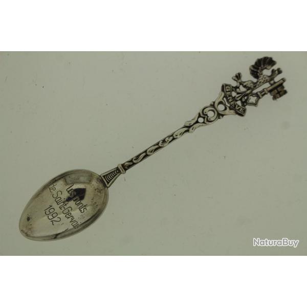 Petite cuillre souvenir Genve Ponts St-Gervais Suisse argent 1992