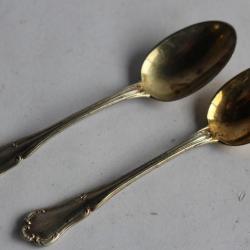 Deux petites cuillères à moka Elsa argent Art de la table