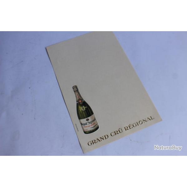 Menu gaufr Royal Seyssel Grand cru rgional Champagne