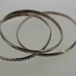 Bracelets jonc argent 925 bijoux