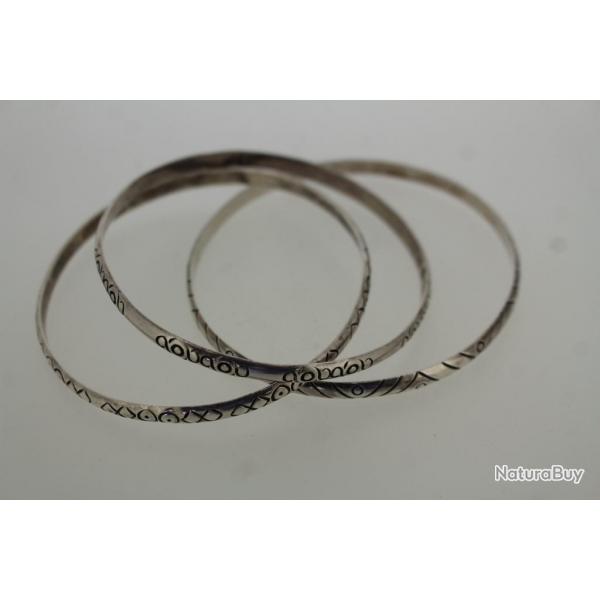 Bracelets jonc argent 925 bijoux