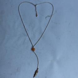 Collier argent plume bijoux