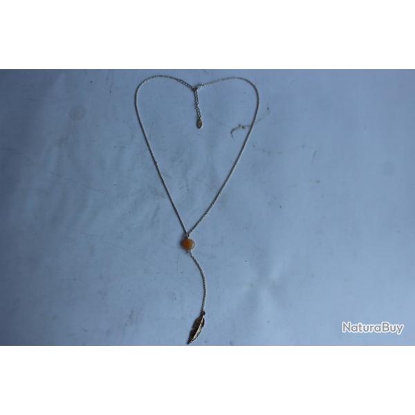 Collier argent plume bijoux