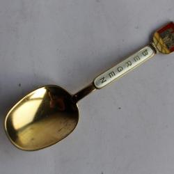 Cuillère souvenir BERGEN argent vermeil émail