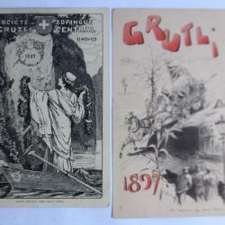 Programme Société étudiants Zofingue Grutli 1907 1897 Suisse