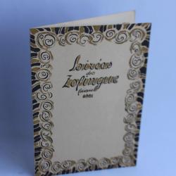 Programme Soirées Société étudiants Zofingue 1921 Suisse