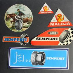 Autocollants accessoires pneu automobiles Semperit Maloja Continental