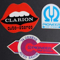 Autocollants accessoires automobiles Clarion Pionner car stereo