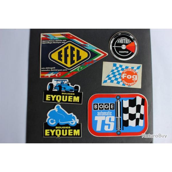 Autocollants accessoires automobiles Eyquem Boge Smiths Efel
