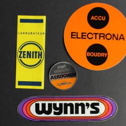 Autocollants accessoires automobiles Wynn's Zenith Aerochem Electrona