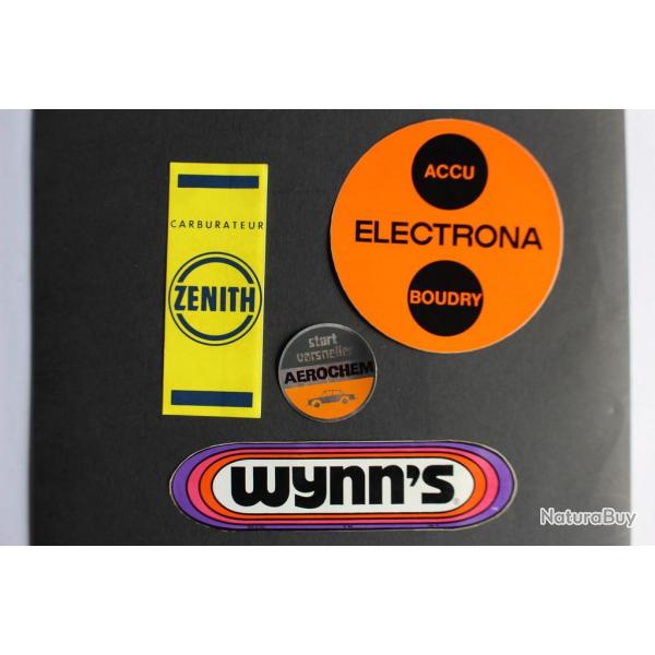 Autocollants accessoires automobiles Wynn's Zenith Aerochem Electrona