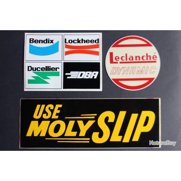 Autocollants accessoires automobiles Leclanch Lockheed Molyslip