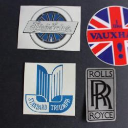 Autocollants automobiles Rolls Royce Triumph StudeBaker Vauxhall