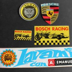 Autocollants automobiles Porsche Jaguar Bosch racing