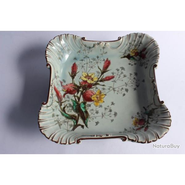 Coupe a fruits faience LUNEVILLE Keller & Gurin Campanule