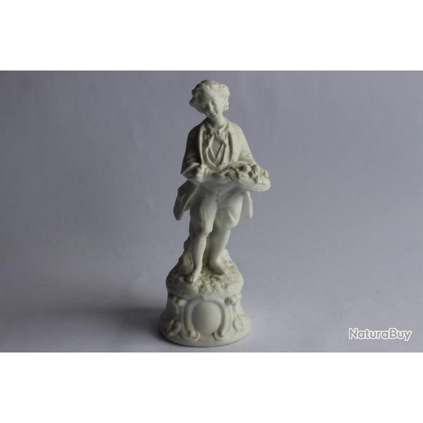 Porcelaine biscuit Statuette homme