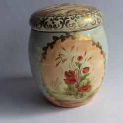 Fischer Budapest Boite faïence angelots coquelicots blés