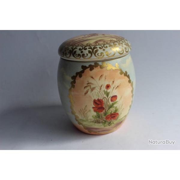 Fischer Budapest Boite faence angelots coquelicots bls