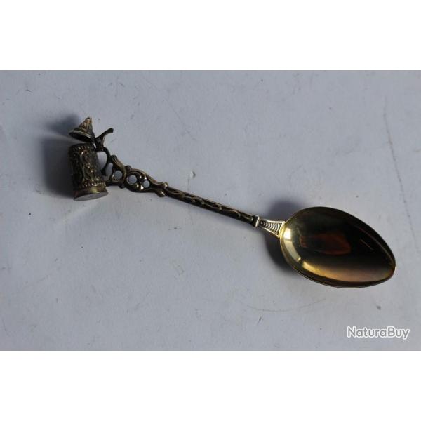 Petite cuillre souvenir chope argent