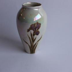 Vase porcelaine Art nouveau Iris