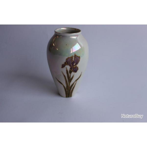 Vase porcelaine Art nouveau Iris