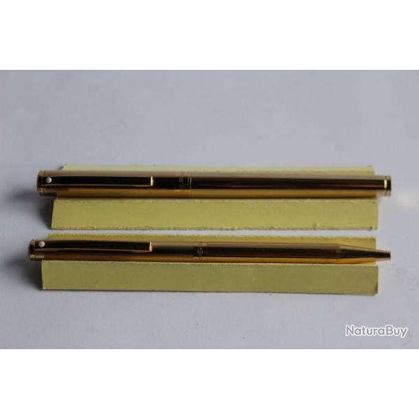 Sheaffer 270 Stylo plume + Stylo bille  plaqu or assortis