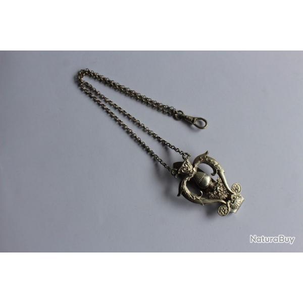 Crochet de Chtelaine ou Clavier argent bijoux Art populaire