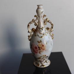 Ancien vase porcelaine Allemagne K.WEIGEL roses