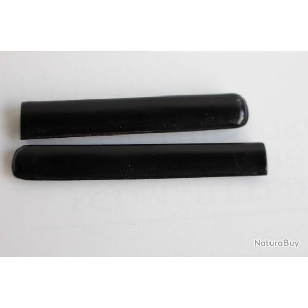 tui pour cigare en cuir noir