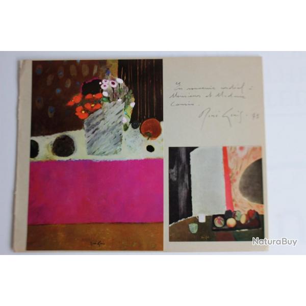 Ddicace du peintre Ren GENIS 1973