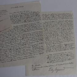 Lettre signée par Edy Legrand 1959