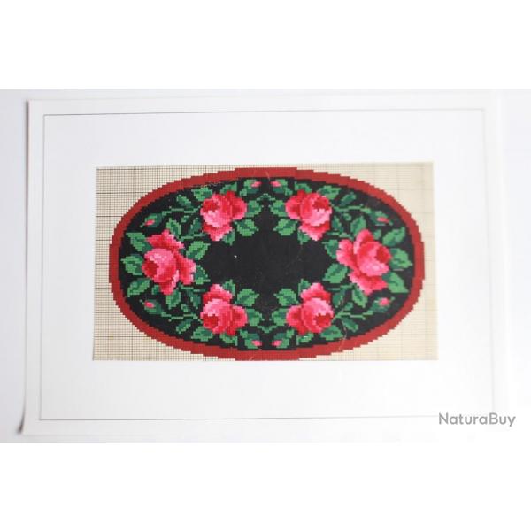 Carton tapisserie de Berlin XIXe sicle broderie couture