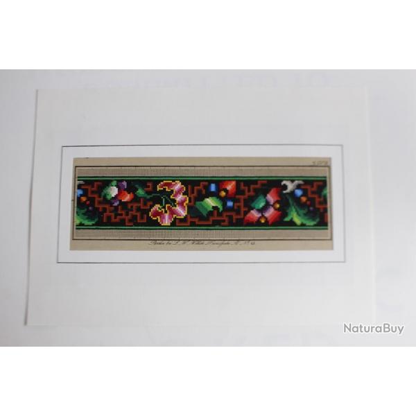 Carton tapisserie de Berlin L. W. Wittich XIXe sicle broderie couture
