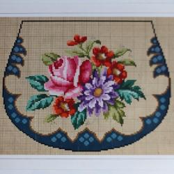 Carton tapisserie de Berlin XIXe siècle broderie couture