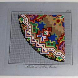 Carton tapisserie de Berlin Knechtel & Co XIXe siècle broderie couture
