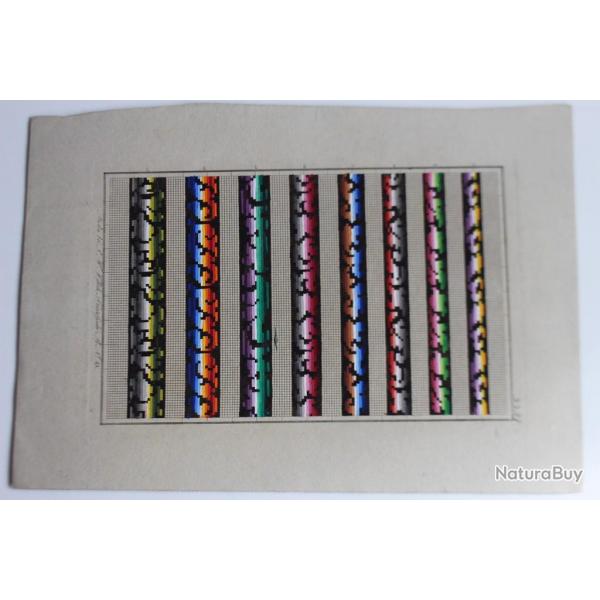 Carton tapisserie de Berlin L. W. Wittich XIXe sicle broderie couture