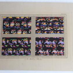 Carton tapisserie de Berlin A. Todt XIXe siècle broderie couture