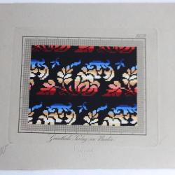 Carton tapisserie Berlin Grünthals Verlag XIXe siècle broderie couture