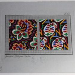 Carton tapisserie Berlin Grünthals Verlag XIXe siècle broderie couture