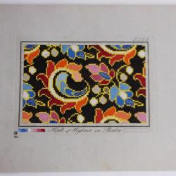 Carton tapisserie Berlin Hertz & Wegener XIXe siècle broderie couture
