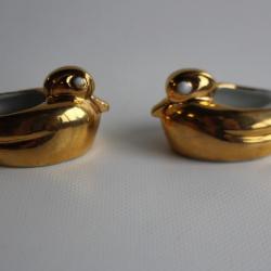 ROBJ Paire de salières porcelaine Art déco canards