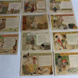 Serie de 11 chromos pub alcool Ricqulès par H.Berbault