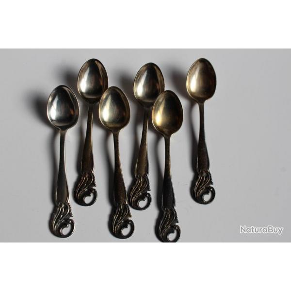 Six petites cuillres  moka Art dco design sudois
