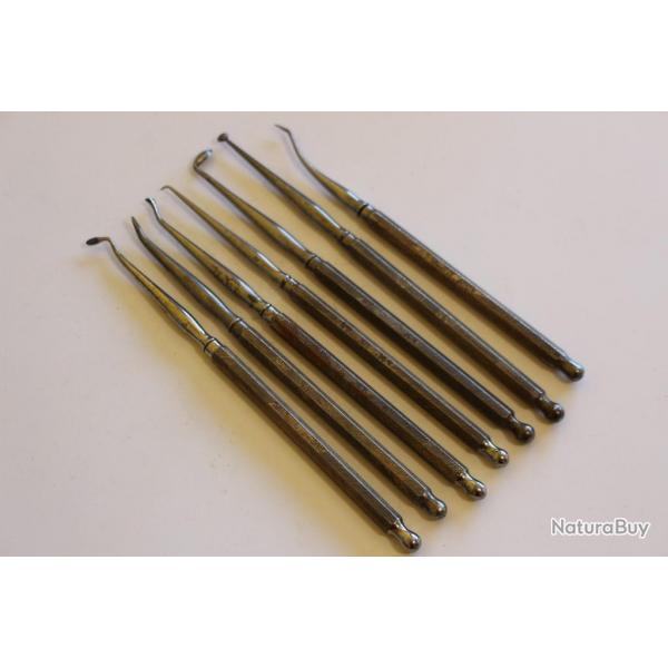 Anciens instruments dentaires fouloirs S. S. WHITE Chirurgie Mdecine