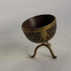 Coupe Autriche marqueterie bois et laiton