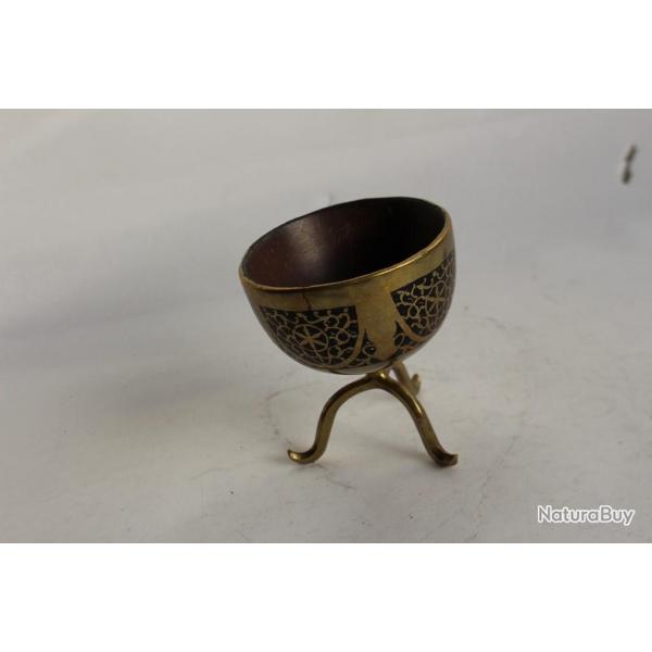 Coupe Autriche marqueterie bois et laiton